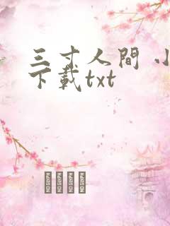 三寸人间 小说下载txt