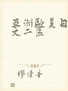 亚洲欧美日韩中文二区