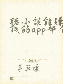 听小说能赚零花钱的app哪个好