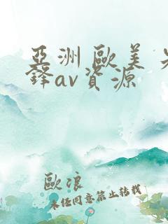 亚洲 欧美 先锋av资源