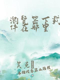 浏览器下载的文件在哪里