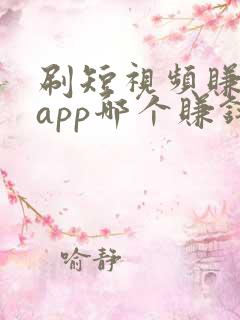 刷短视频赚钱的app哪个赚钱快