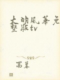 大明风华免费完整版tv