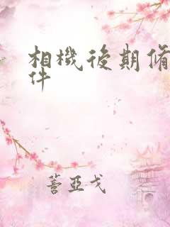 相机后期修图软件