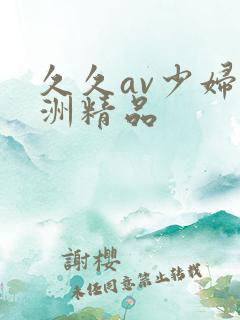 久久av少妇亚洲精品