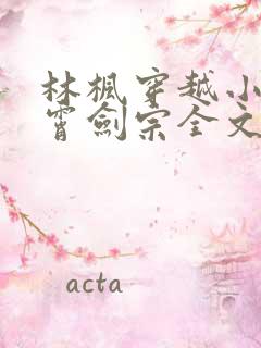 林枫穿越小说神霄剑宗全文阅读