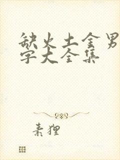 缺火土金男孩名字大全集