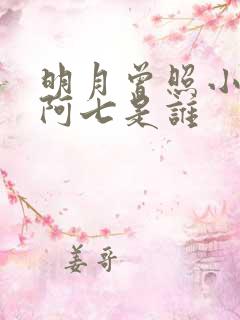 明月曾照小重山阿七是谁