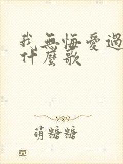 我无悔爱过你是什么歌