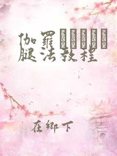 伽罗あちゃんが腿法教程