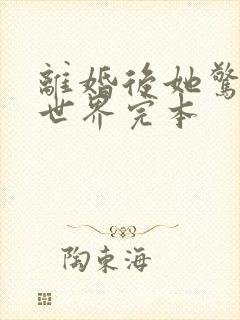 离婚后她惊艳了世界完本