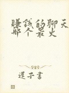 赚钱的聊天软件哪个最火