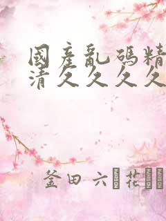 国产乱码精品高清久久久久