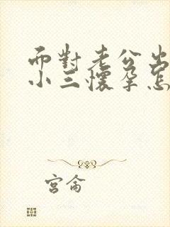 面对老公出轨 小三怀孕怎么办