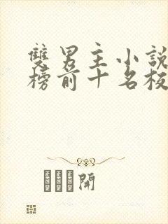 双男主小说排行榜前十名校园文