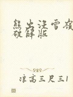 熊出没雪岭熊风破解版