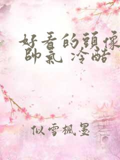 好看的头像男生 帅气 冷酷 霸气