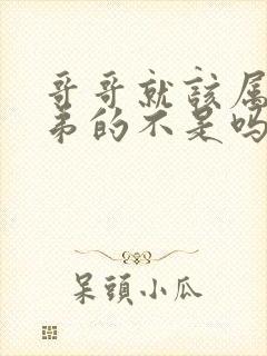 哥哥就该属于弟弟的不是吗