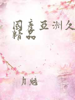 国产亚洲久久久精品