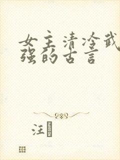 女主清冷武功高强的古言
