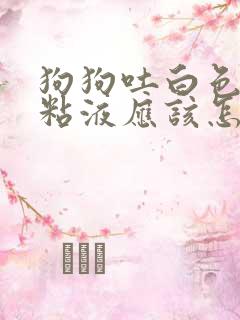 狗狗吐白色泡沫粘液应该怎么办