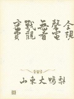 密战无声全集免费观看电视剧2023年