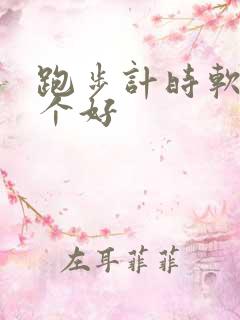 跑步计时软件哪个好