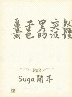 鼻子里突然流出黄色的液体是怎么回事