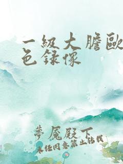 一级大胆欧美黄色录像