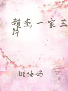 赵杰一家三口照片