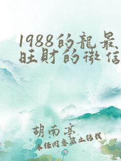 1988的龙最旺财的微信头像