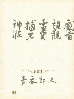 神捕电视剧国语版免费观看