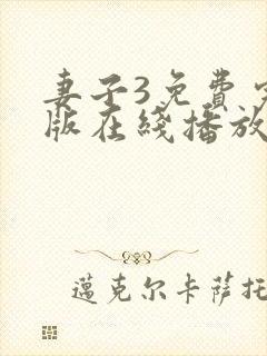 妻子3免费完整版在线播放电视剧