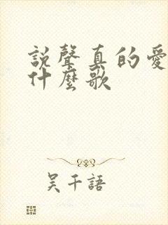 说声真的爱你是什么歌