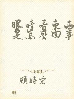 眼晴看东西重影是怎么回事