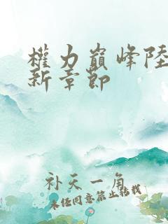 权力巅峰陆皓最新章节