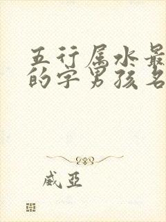 五行属水最吉利的字男孩名字