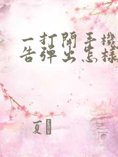 一打开手机有广告弹出怎样解除