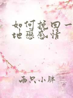 如何挽回一段异地恋感情