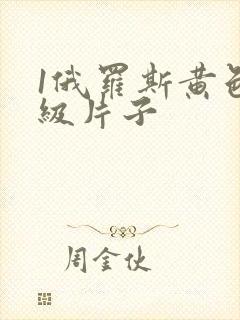 1俄罗斯黄色一级片子