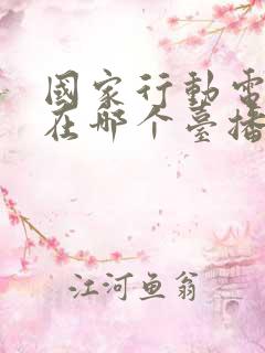 国家行动电视剧在哪个台播出