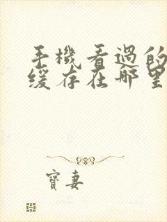 手机看过的视频缓存在哪里