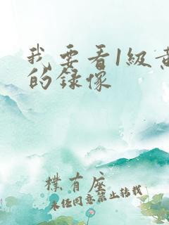 我要看1级黄色的录像