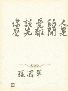 你说爱的人为什么先离开是什么歌