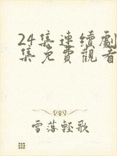 24集连续剧全集免费观看