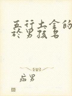 五行土金的字用于男孩名