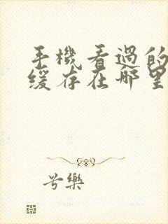 手机看过的视频缓存在哪里能找到