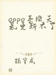 oppo手机天气更新不了怎么回事