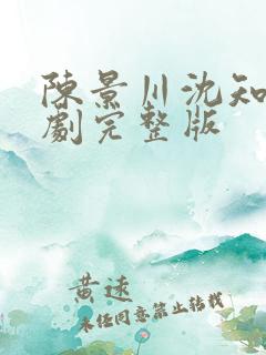 陈景川沈知意短剧完整版