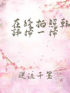 在线拍照韩语翻译扫一扫